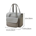thumbnail image 3 of Bolsa de almuerzo aislante | Bolsa portátil de papel de aluminio engrosado | Gran cremallera doble cara | 28x26x20cm | Poliuretano | Gris, Verde, Beige | Mango ergonómico | Mantiene la comida, 3 of 6