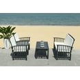 thumbnail image 3 of Safavieh Rocklin Outdoor Contemporary 4 Piece Living Set with Cushion, 3 of 5