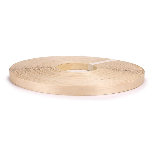 Skelang Birch, rollo de 3/4 "x 250', bandas de borde de chapa de madera, prepegado, planchado con adhesivo termofusible, cinta de madera Flexible