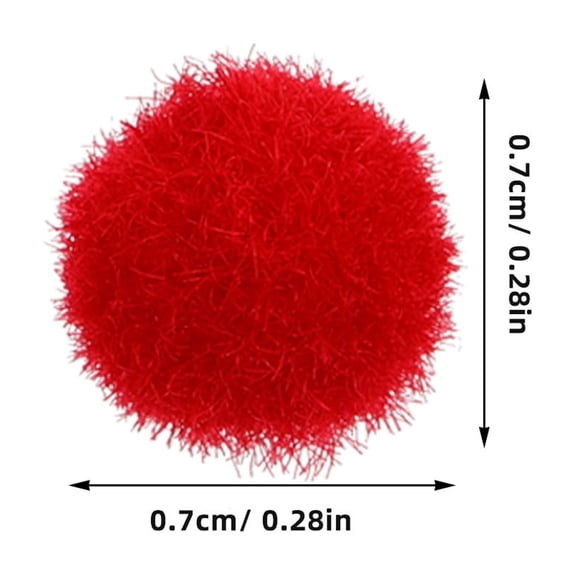 Dayesque 100pcs Red Tiny Pom Poms Balls for Crafts DIY Pompoms for Kids Classroom Creative Party Arts and Craft Supplies Christmas Decorations