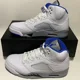 thumbnail image 3 of Ni - ke Jordan 5 White Stealth Men Size 9 New DD0587-140 Air Jordan Retro 5 Hyper Royal, 3 of 5
