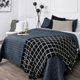 thumbnail image 4 of Southshore Fine Linens Oversized Quilt Bedding Set lightweight, bedspread 3-Piece, two matching shams, Navy Blue, King / California King, 4 of 6