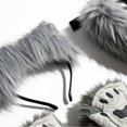 thumbnail image 6 of Vjnyvs Grey Wolf Fox Headband Set 3Pcs with Ears Tail Gloves, 6 of 7