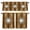 Brown, variant on 3 Pieces Kitchen Curtain Valance and Tiers Set, Red Gray Kitchen Curtains Set Window Curtain Valances, Southwest Retro Ethnic AztecTexture Bohemian Rod Pocket Bedroom Cafe Curtain 24 Inch Length