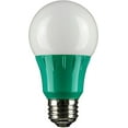 thumbnail image 5 of Sunlite LED A19 Colored Light Bulb, 3 Watts (25w Equivalent), E26 Medium Base, Non-Dimmable, UL Listed, Party Decoration, Holiday Lighting, Green, 3 Pack, 5 of 8