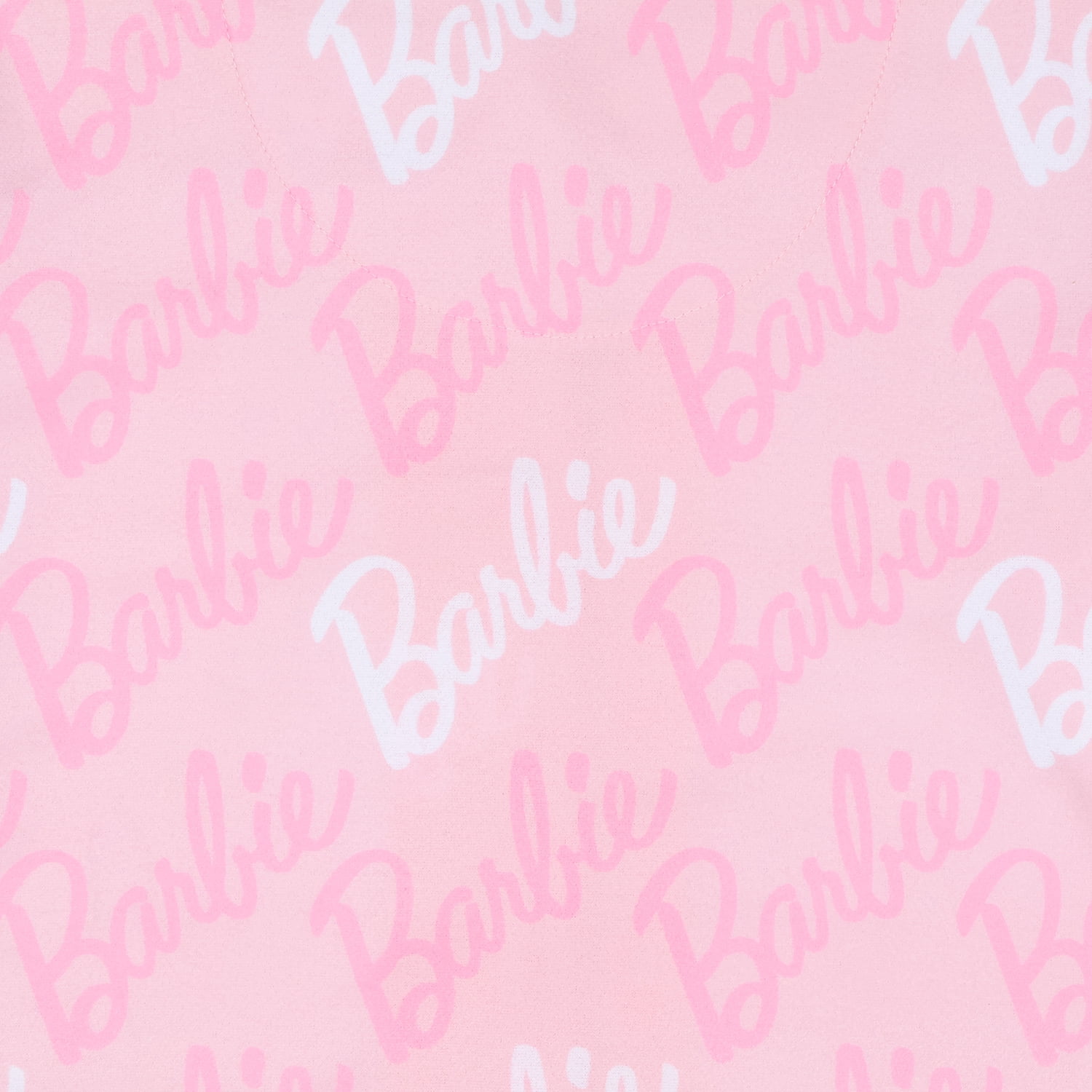 Barbie Pajama Girls' Barbie Logo Button Front Long Sleeve Shirt and Pant 2 Piece Set Sleepwear