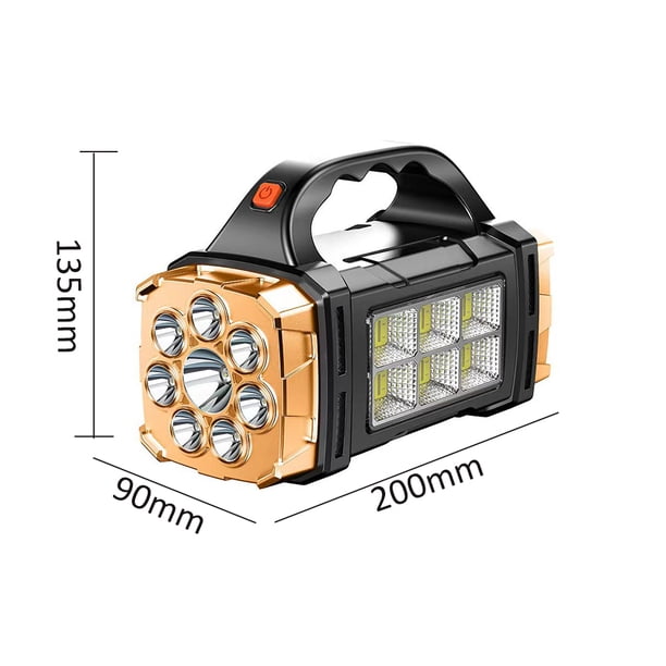 Lámpara Portátil Para Acampar Linterna LED COB 1200mAh Luz de advertencia 500LM para senderismo Pesca (Oro L) Ndcxsfigh Para Estrenar