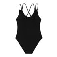 thumbnail image 6 of Yindaity One Piece Swimsuit Women Womens Sexy One Piece Swimsuit Backless Bikini Swimsuits Scoop Neck Cheeky Bathing Suit (Black,S), 6 of 6