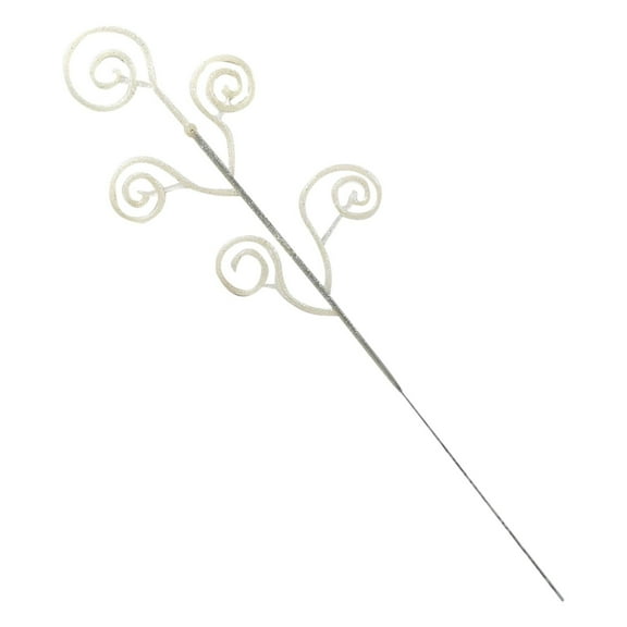 10 Pcs Christmas 12" Artificial Glitter Candy Stems Ornaments Curly Sprays Picks Decorative Twigs Sticks for Xmas Tree Wreath DIY Crafts Vase Filler Home