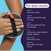 Cleanlogic Detoxify Dual-Texture Body Buffer, Charcoal-Infused Exfoliating Body Cleanser