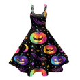 thumbnail image 3 of Fgvctg Halloween Dresses for Women Funny Sleeveless Cocktail Dress Plus Size Prom Dress 1950s Pumpkin Ghost Witch Graphic Outfits Halloween Crewneck Clothing Purple M, 3 of 4