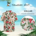 thumbnail image 5 of Geeksport Men's Flower Hawaiian Casual Shirts Button Down Floral Summer Beach Shirt for Vacation, 5 of 6
