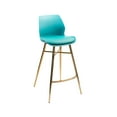 thumbnail image 3 of Porthos Home Calix Bar Stools, PU Leather, Gold Chrome Legs (Set of 2), 3 of 7
