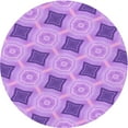 thumbnail image 1 of Ahgly Company Indoor Round Patterned Violet Purple Area Rugs, 6' Round, 1 of 1