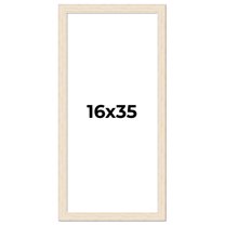 16x35 Frame White Real Wood Picture Frame Width 1.5 inches | Interior Frame Depth 0.5 inches | Barn