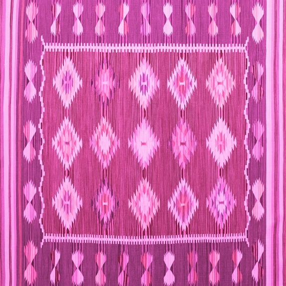 Ahgly Company Indoor Square Southwestern Pink Country Area Rugs, 6' Square