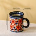 thumbnail image 2 of Flower Mug Ceramic 14oz, Dishwasher & Microwave Safe, Snow Ink Plum, 2 of 9