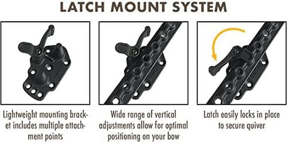 Alpine Bear Claw 3 Arrow Quiver Black