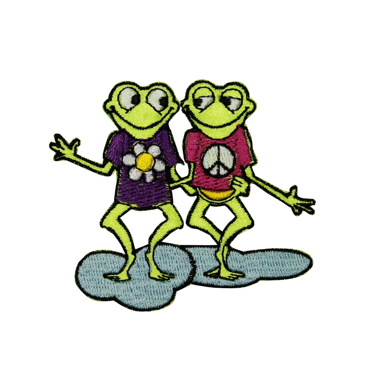 Download Dancing Frog Couple Patch Happy Smile Animal Hippie ...