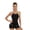 Black, variant on Women Solid Color Swimsuit Wide Strap Comfortable Bikinis Hollow Out Back Beachwear Chest Gather Flat Bikinis