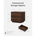 thumbnail image 2 of EYYTHUNG Farmhouse Nightstand with 2 Drawers, 21.6" Large Wooden Bedside Table with Storage Drawers, Modern Bedside End Table, Brown, 2 of 6