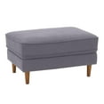 thumbnail image 3 of CorLiving Mulberry Versatile Mid-Century Modern Upholstered and Padded Ottoman with Wood Legs, 3 of 8