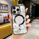 thumbnail image 3 of Flower Magnetic Phone Case For iphone 15 14 13 12 11 Pro Max Wireless Charging Creative Transparent Silicone Cover Back Case, 3 of 5