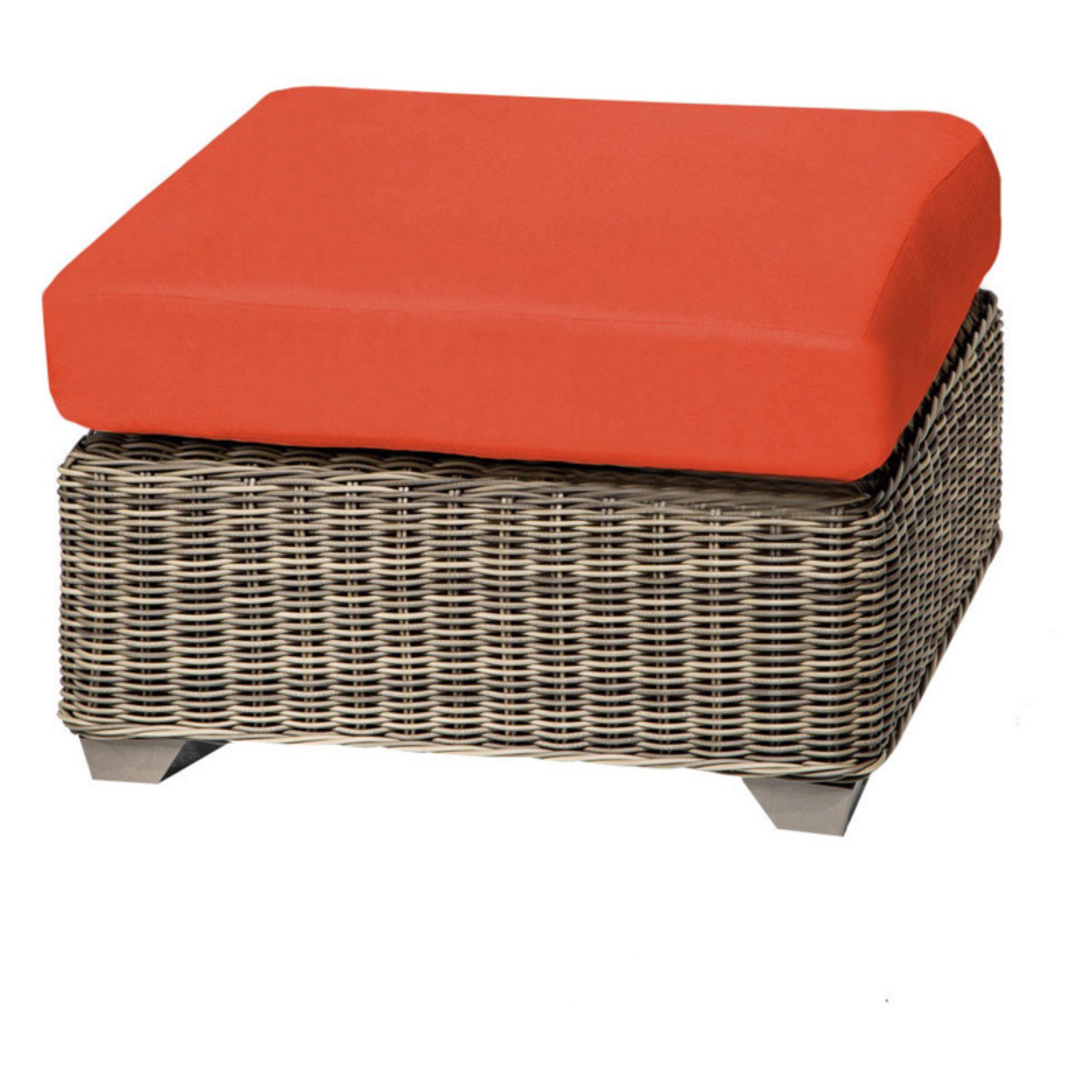 TK Classics Cape Cod Wicker Outdoor Ottoman Set of 2 Cushion Covers