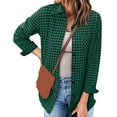thumbnail image 2 of Simua Plaid Shirts for Women Casual Button Down Shirt Roll Up Long Sleeve Checkered Blouse Tops, 2 of 7