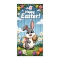thumbnail image 2 of AZXY 35x71 Inch Happy Easter Door Cover, Grey Bunny with Colorful Eggs Door Banner, Spring Outdoor Porch Wall Hanging Decor for Easter Party, 2 of 6