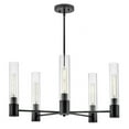 thumbnail image 3 of 85405BK Lark Shea - 50W 5 LED Medium Chandelier In Modern Style-13.5 Inches Tall and 28 Inches Wide-Black Finish, 3 of 19