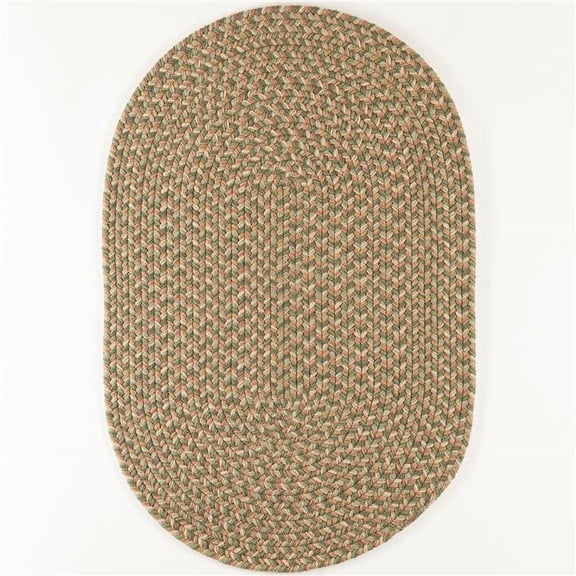 Rhody Rug CD66R084X108 7 x 9 ft. Camden Basil Tweed Oval Rug