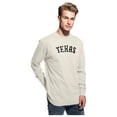 thumbnail image 2 of Daxton Retro Texas Arch Font Long Sleeves T Shirt Soft Medium Weight Cotton, Vintage Tee Black Font, L, 2 of 2