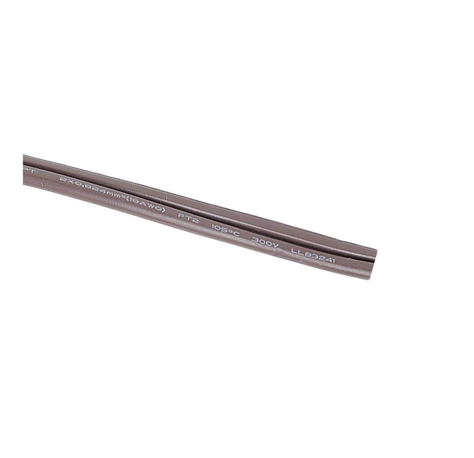100 Ft Brown SPT-1 Wire, Gauge 2-Conductor Zip Cord SPT-1, Ul Listed, Max 8a 960w