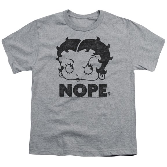 Betty Boop Boop Nope S/S Youth 18/1 T-Shirt Athletic Heather
