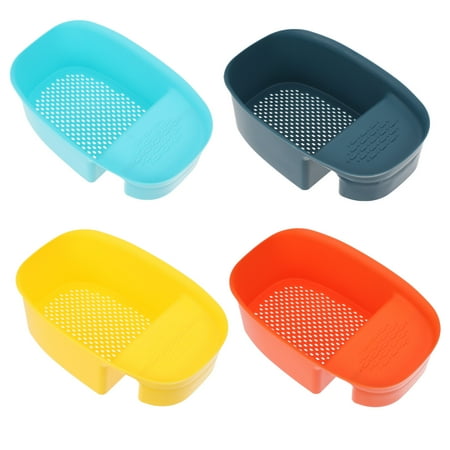 

4pcs Practical Kitchen Drain Basket Vegetable Washing Basket Home Supply