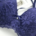 thumbnail image 7 of CFLVAEK 3 Piece Lace Bras for Women Plus Size Push Up Bras for Senior Women Breathable Wireless Everyday Bra Comfy Full Coverage Bra Blue XXL, 7 of 7