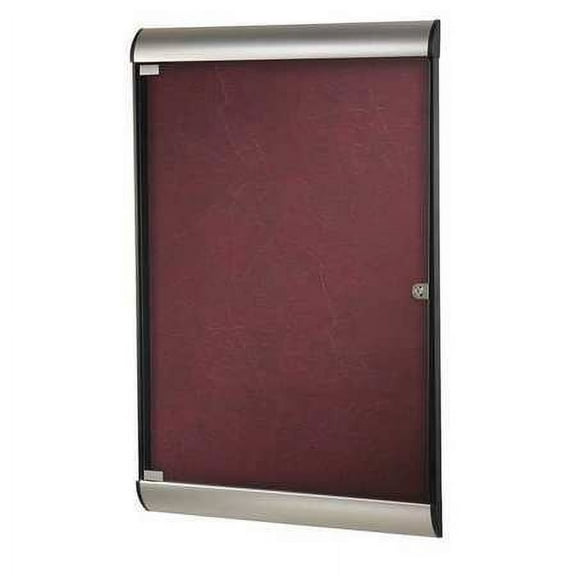 Ghent SILH20404 Silhouette Enclosed Cabernet Flair Bulletin Board
