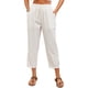 thumbnail image 4 of WILLBEST Pantalones Casuales elegantes para Mujer para Uso Diario: Pantalones de Moda de Color Sólido con Encaje, Cintura Alta, Bolsillo con Cordón, Largo 9/10 Extra Grande, 4 of 9