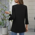 thumbnail image 5 of LiMoi Women's Soft Stretch Solid Blouse 3/4 Sleeve V Neck Classic Top Tees Tshirts for Work Casual My Items, 5 of 5