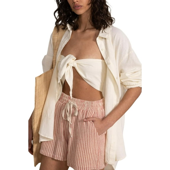 Gottex Beach Life Resort Red Drawstring Swimsuit Coverup Summer Women L