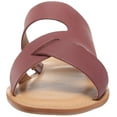 thumbnail image 2 of Lucky Brand Women's Leelan Leather Open Toe Slip On Flat Slide Sandal, 2 of 7