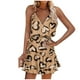 thumbnail image 1 of Vestido HUOGUO, sin mangas, cuello en V, estampado casual, para mujer, 1 of 3