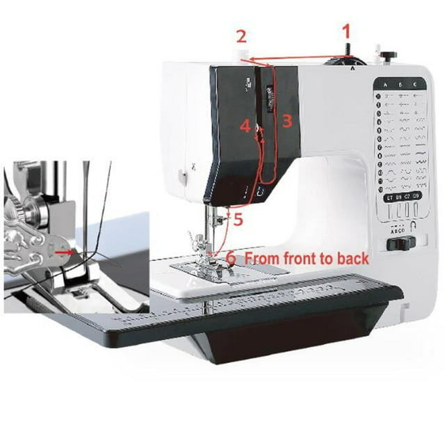 machine à Coudre, Vitesse Réglable 38 Points avec Table Portable avec Table Intégrée Double Portable 38 Intégré 38 Double Vitesse 38 DEL Réglable avec Points Double Points Points Portables