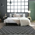 thumbnail image 5 of Junovo 5'x7'Modern Geometric Area Rug for Bedroom and Living Room, Fluffy Indoor Carpet for Family Room Decor,Dark Gray, 5 of 7