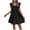 Black, variant on YHAJDS Women Casual Dress Short Sleeve Empire Waist V Neck Knee Length Summer