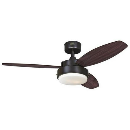 Alloy 42 In Reversible Three Blade Indoor Ceiling Fan With Light