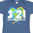 thumbnail image 4 of Inktastic 3 21 World Down Syndrome Day with Heart Shaped Earth Boys or Girls Baby Bodysuit, 4 of 5