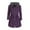 Purple, variant on Lindreshi Winter Coats for Women Clearance Fashion Women Zipper Patchwork Winter Fly Hooded Space Plus Thick Cotton Coat