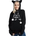 thumbnail image 2 of Sudadera con orejas de gato y bolsillo grande para mascotas de manga larga para mujer Pompotops gfhjh23254, 2 of 6
